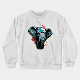 Cool Elephant wearing glasses Crewneck Sweatshirt